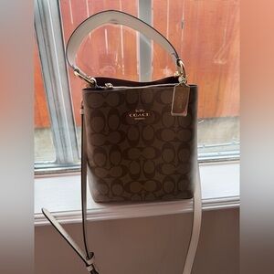 Coach Brown and Cream Crossbody Bag